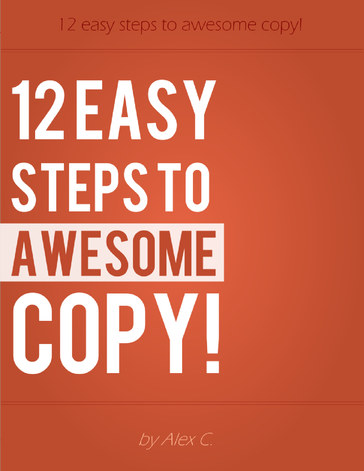 12 Easy Steps To Awesome Copy