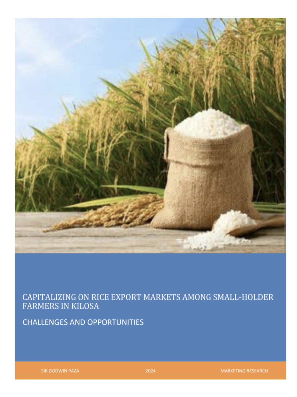 CAPITALIZING ON RICE EXPORT MARKET AMONG SMALLHOLDER FARMERS