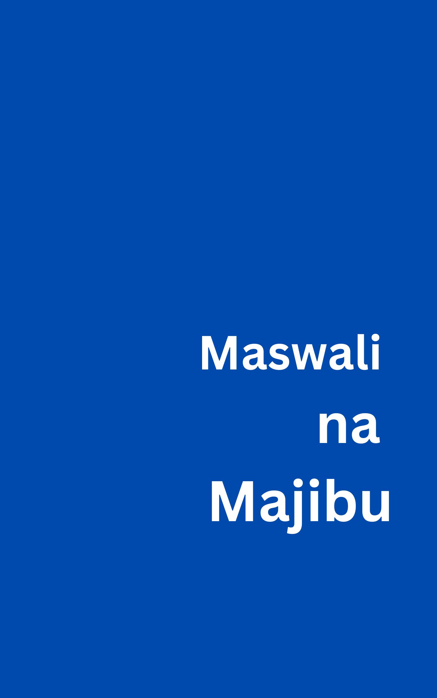 Maswali na majibu